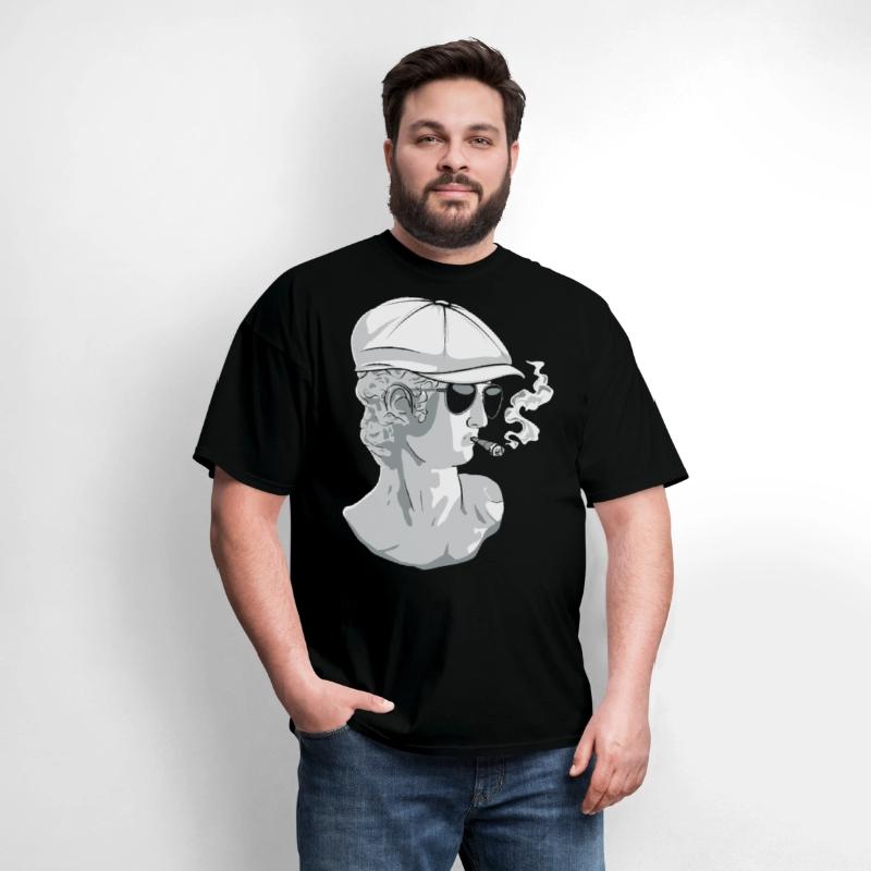 Beatnik David Statue Smoking Funny Greek Statue