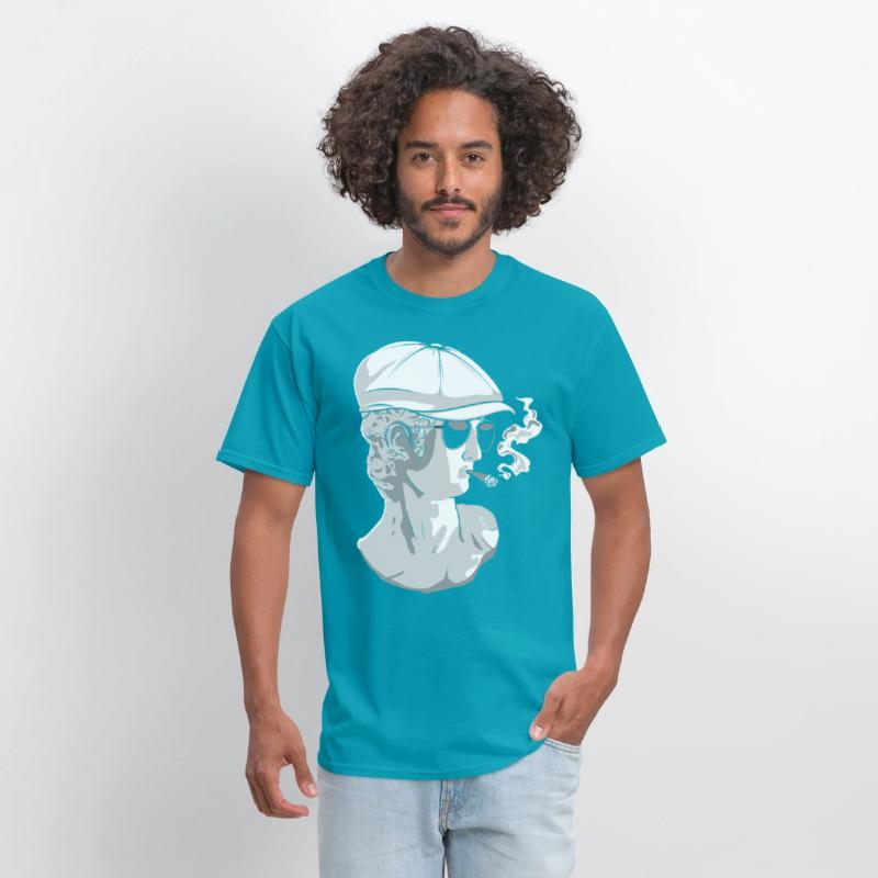 Beatnik David Statue Smoking Funny Greek Statue