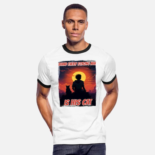 Behind Every Strong Man Silhouette Nature Sunset