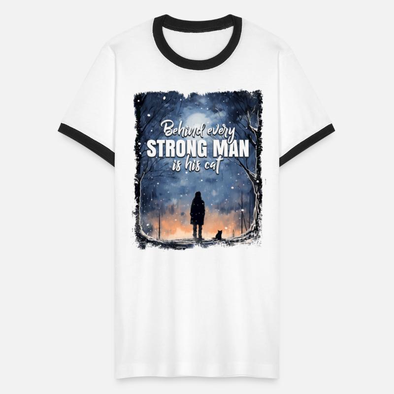 Behind Every Strong Man Silhouette Nature Winter