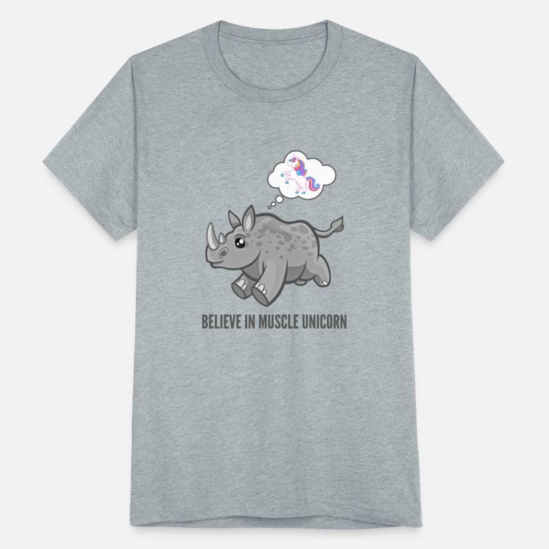 Believe In Muscle Unicorn Funny Rhino Cute Animal