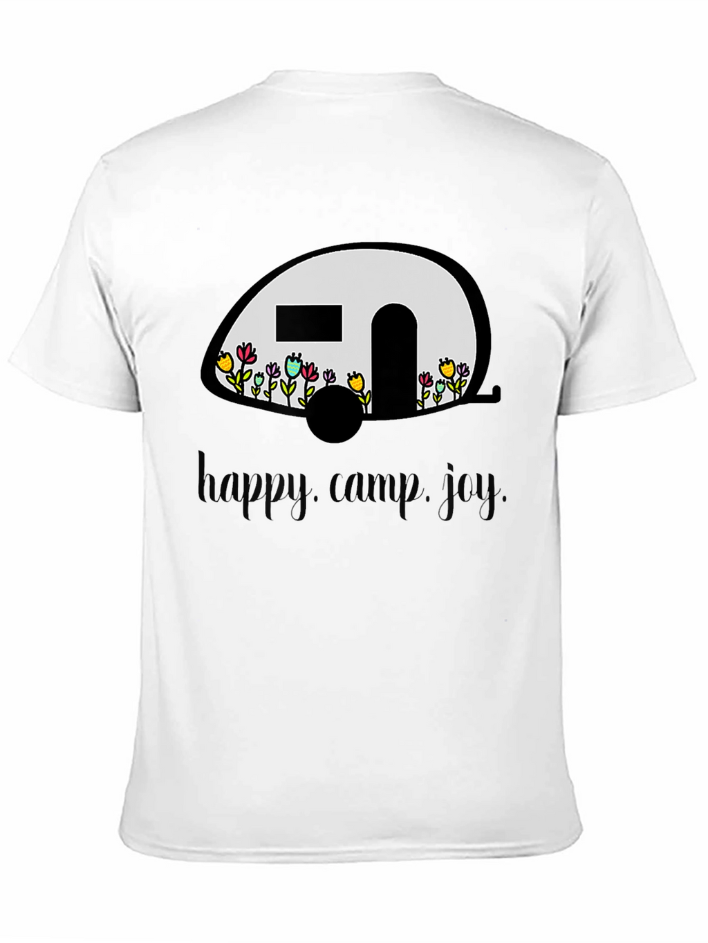 Happy Camper Graphic T-Shirt - Black