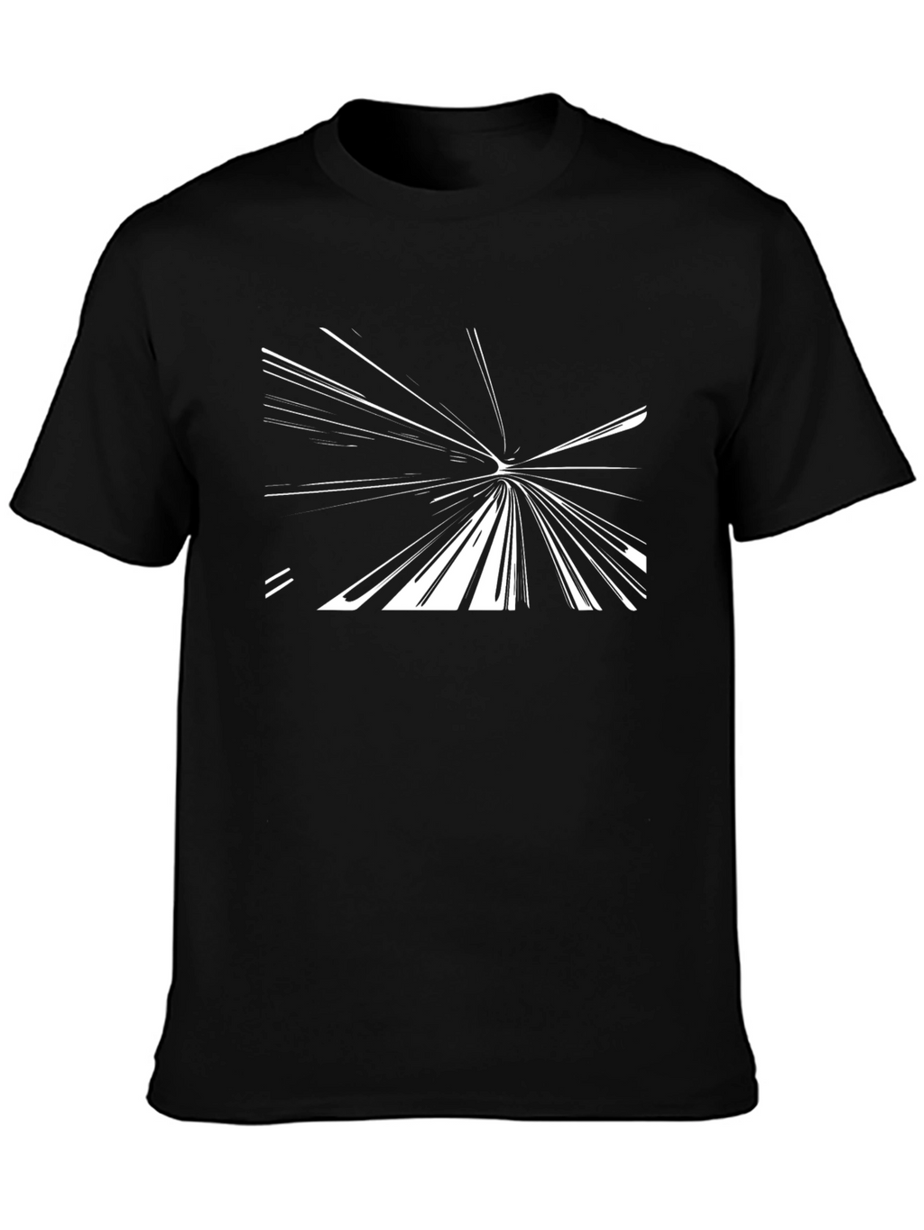 Modern Tunnel Graphic Tee - Black Cotton Blend