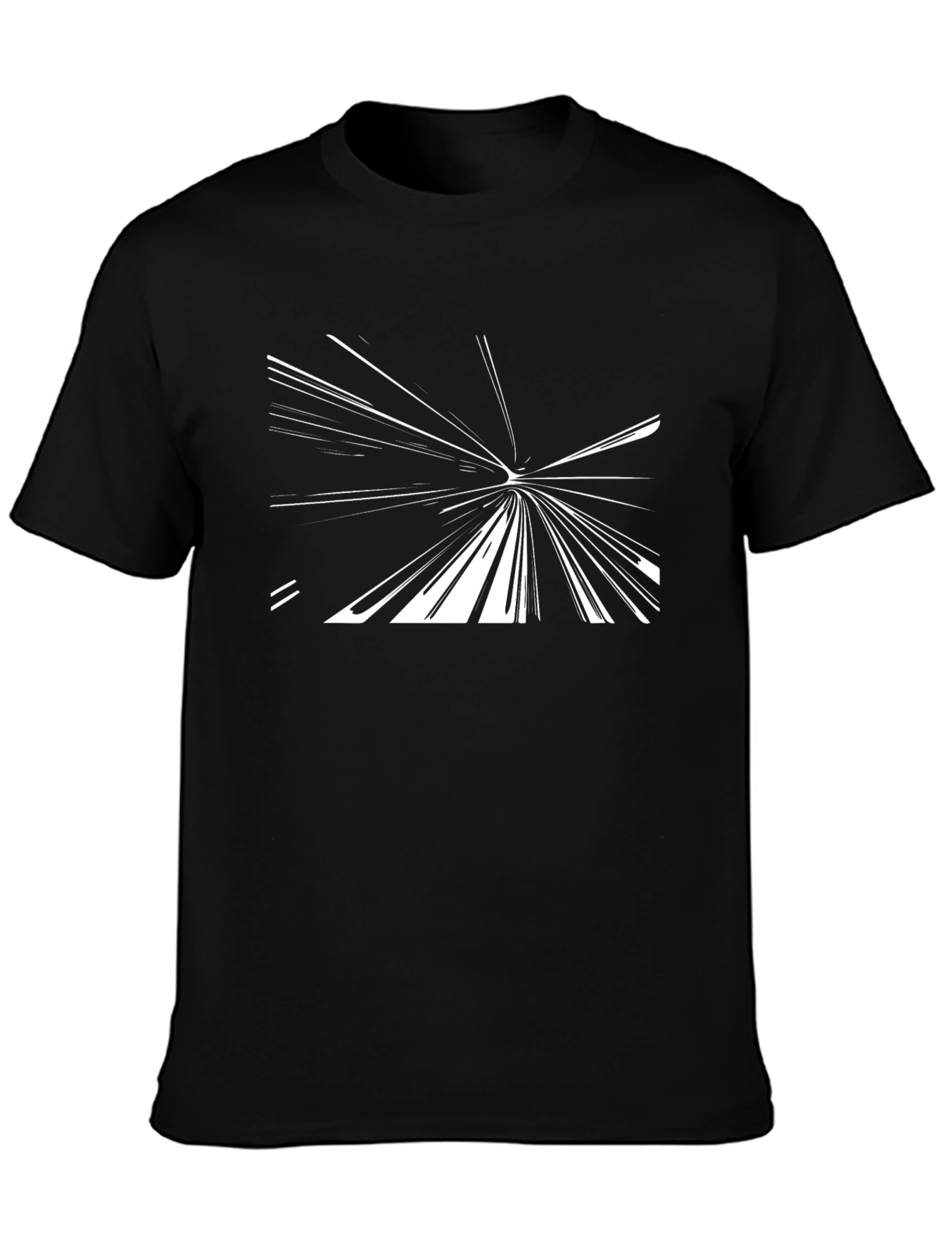Modern Tunnel Graphic Tee - Black Cotton Blend