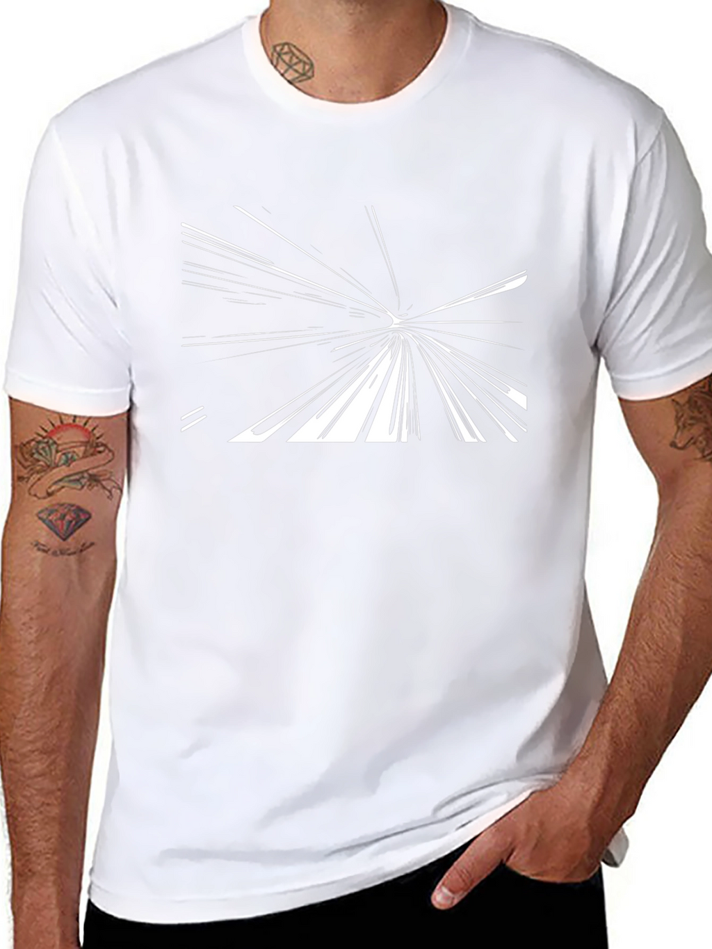 Modern Tunnel Graphic Tee - Black Cotton Blend