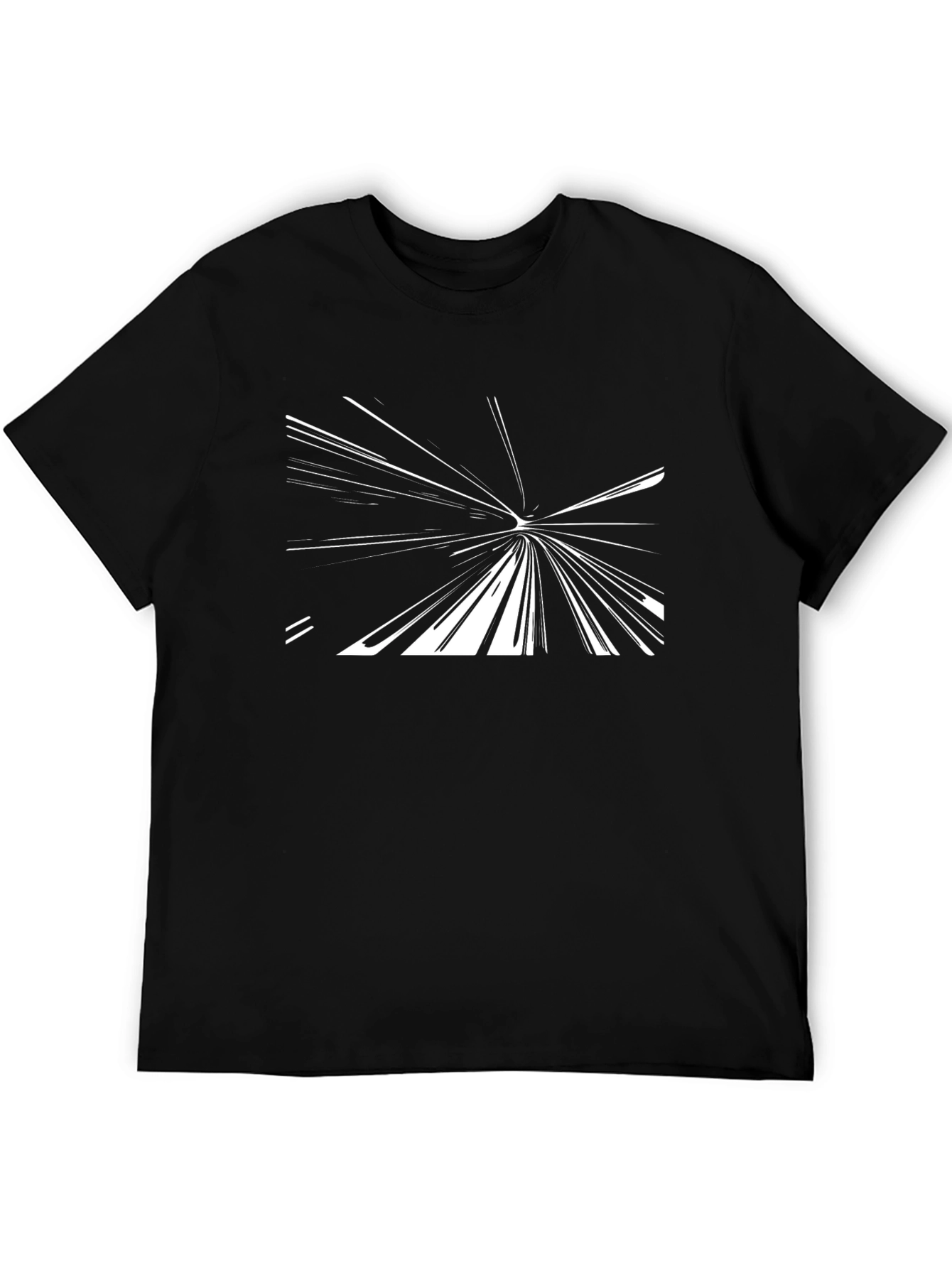 Modern Tunnel Graphic Tee - Black Cotton Blend