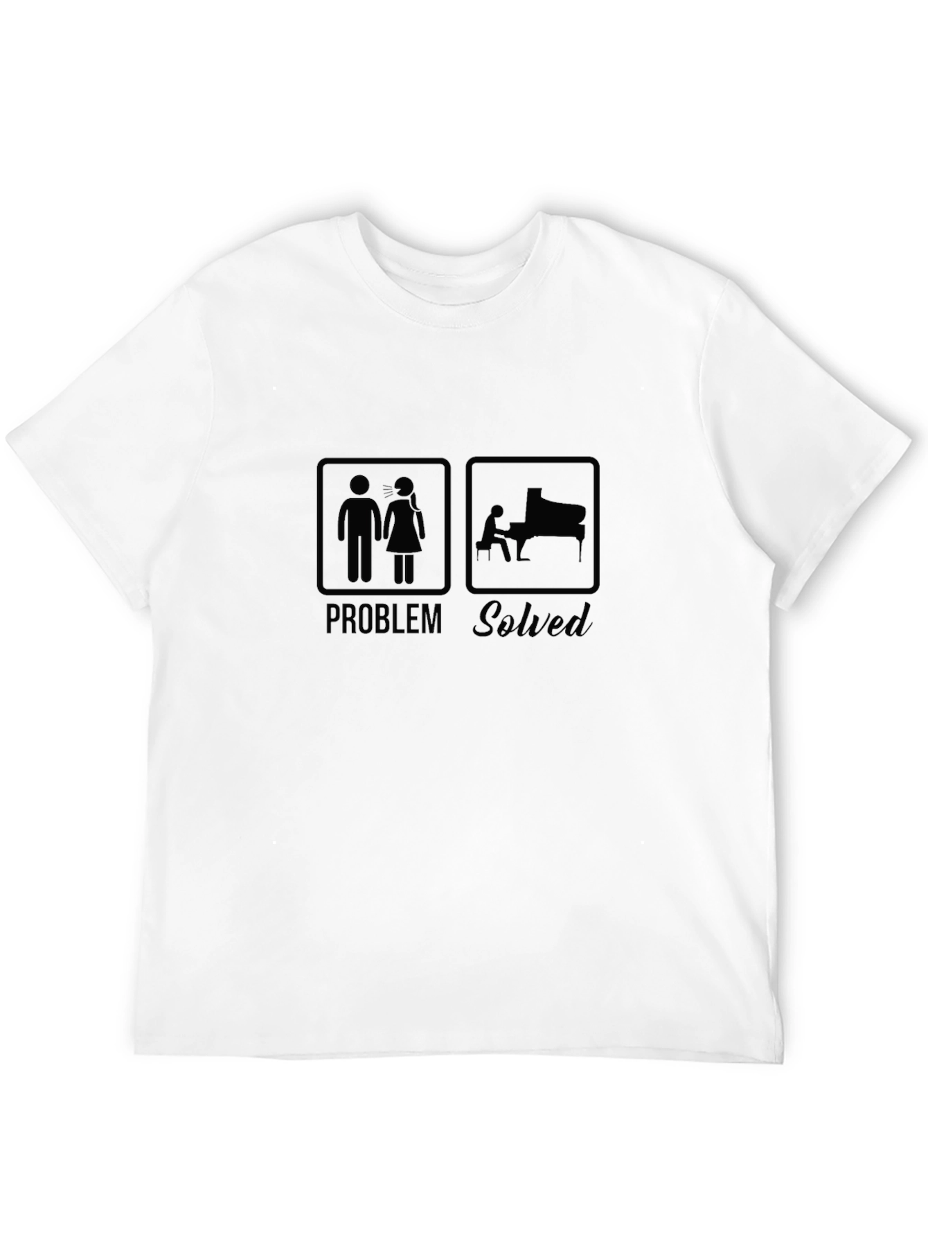 Problem Solved Piano Player Graphic T-Shirt
