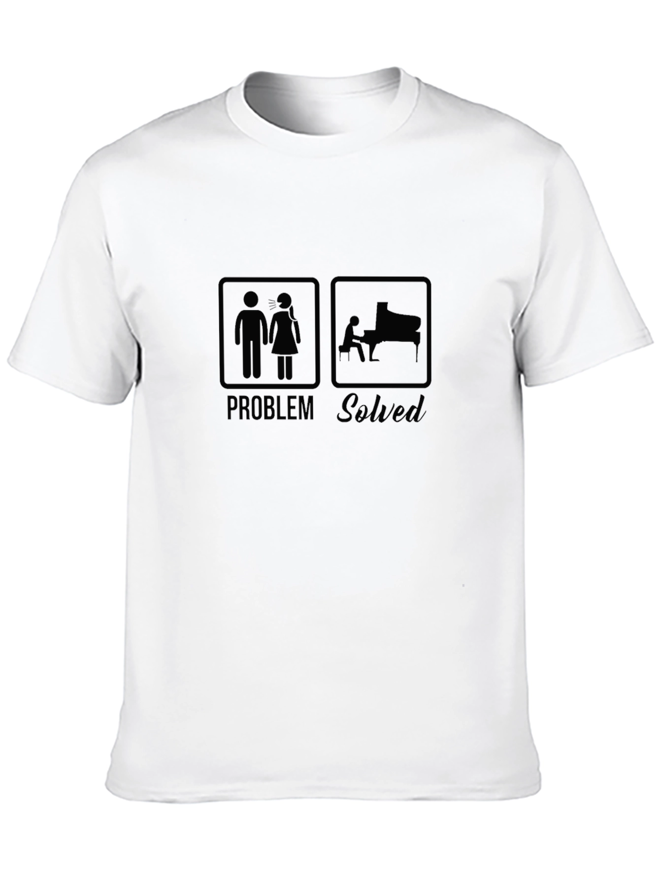 Problem Solved Piano Player Graphic T-Shirt