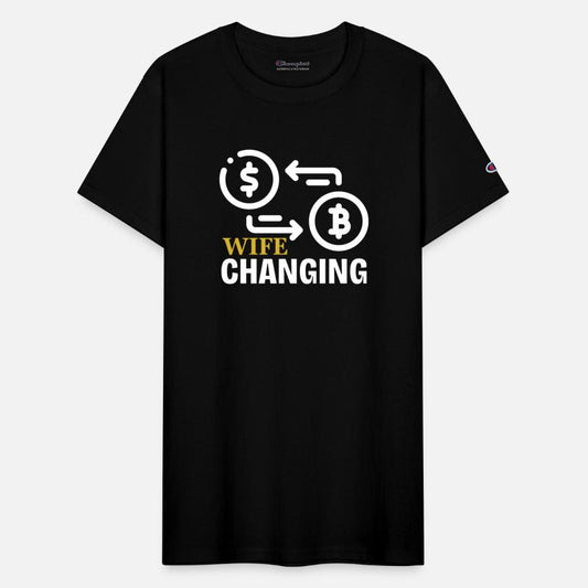 Black and Gold Wife Changing - Bitcoin