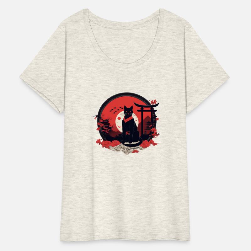 Black Japanese Cat T-Shirt