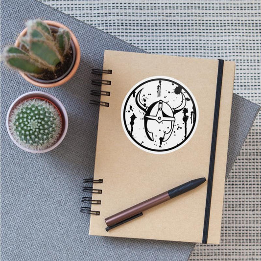 blood spattered viking helmet