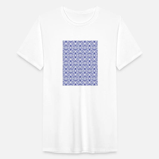 Blue geometric pattern with simple shapes