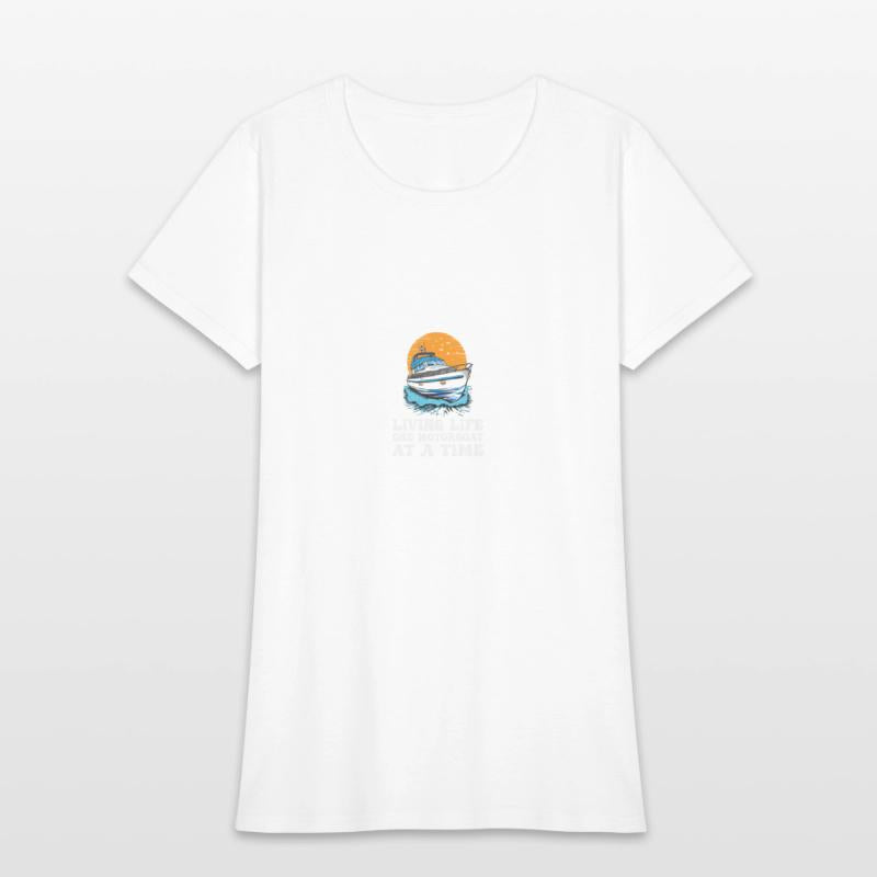 Boating Pontoon Captain Living Life One Motorboat