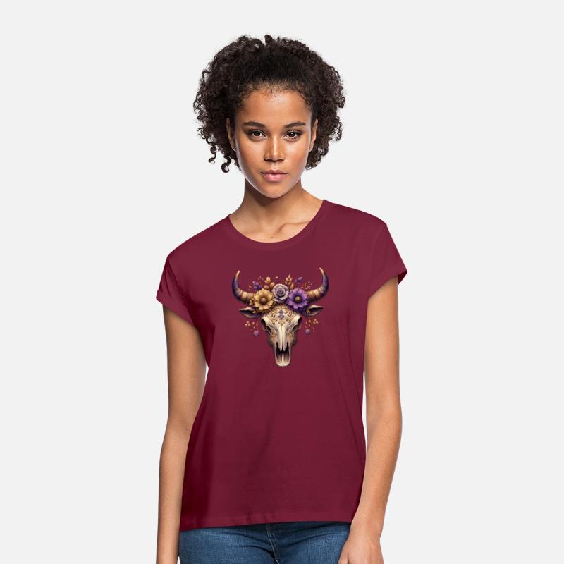 Boho Bull Skull with Floral – Western Bohemian