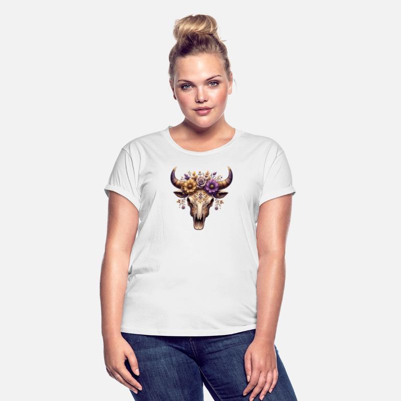 Boho Bull Skull with Floral – Western Bohemian