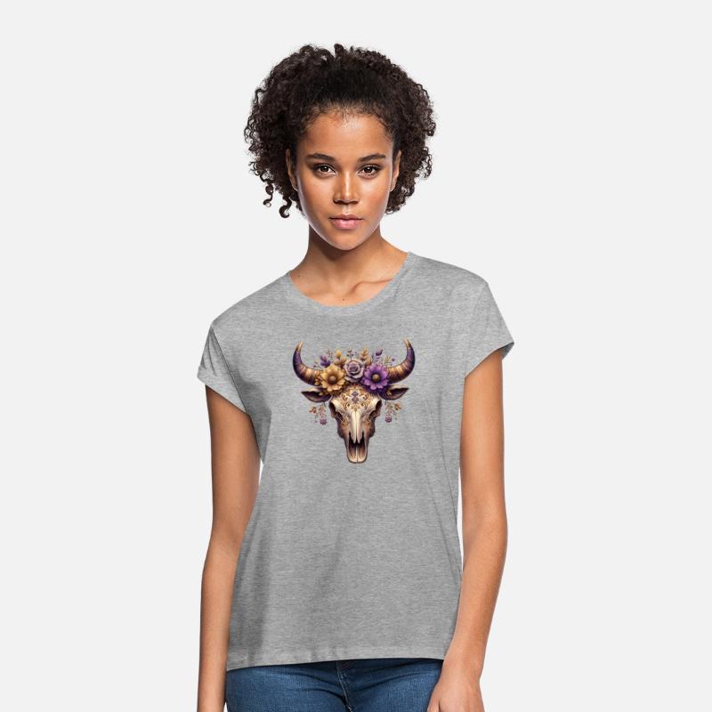 Boho Bull Skull with Floral – Western Bohemian