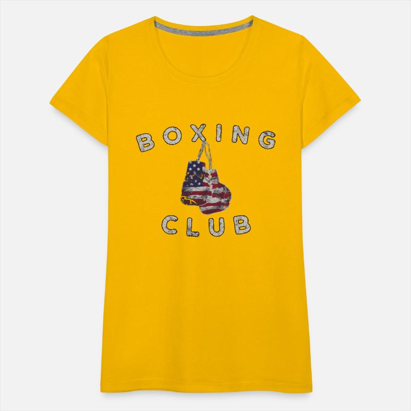 Boxing Club Vintage Us Flag Boxing Gloves