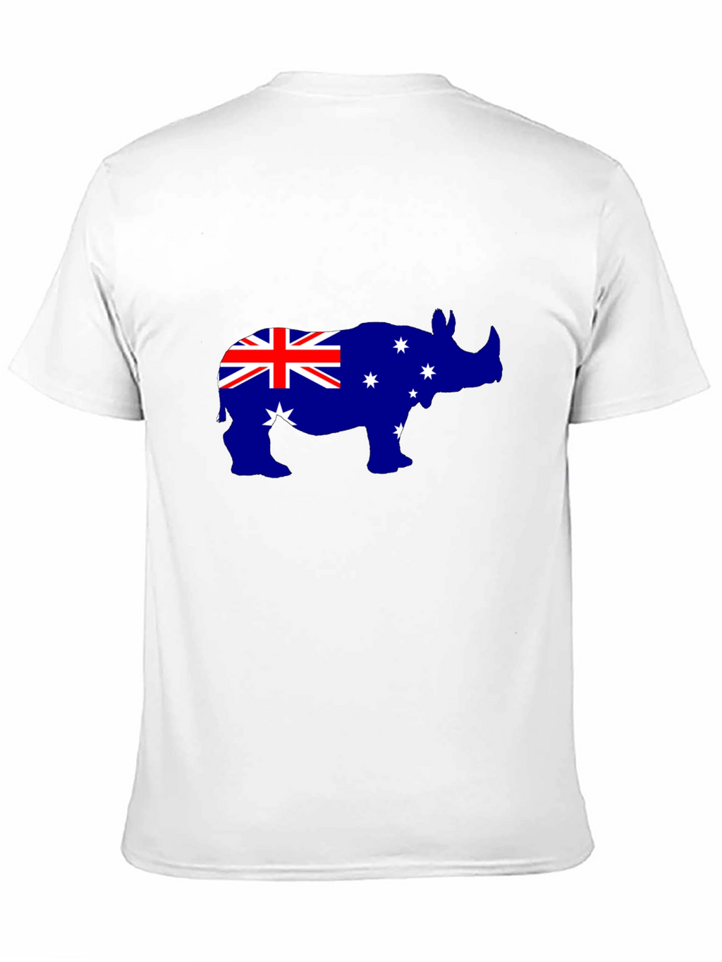 Australian Flag Rhino Black T-Shirt