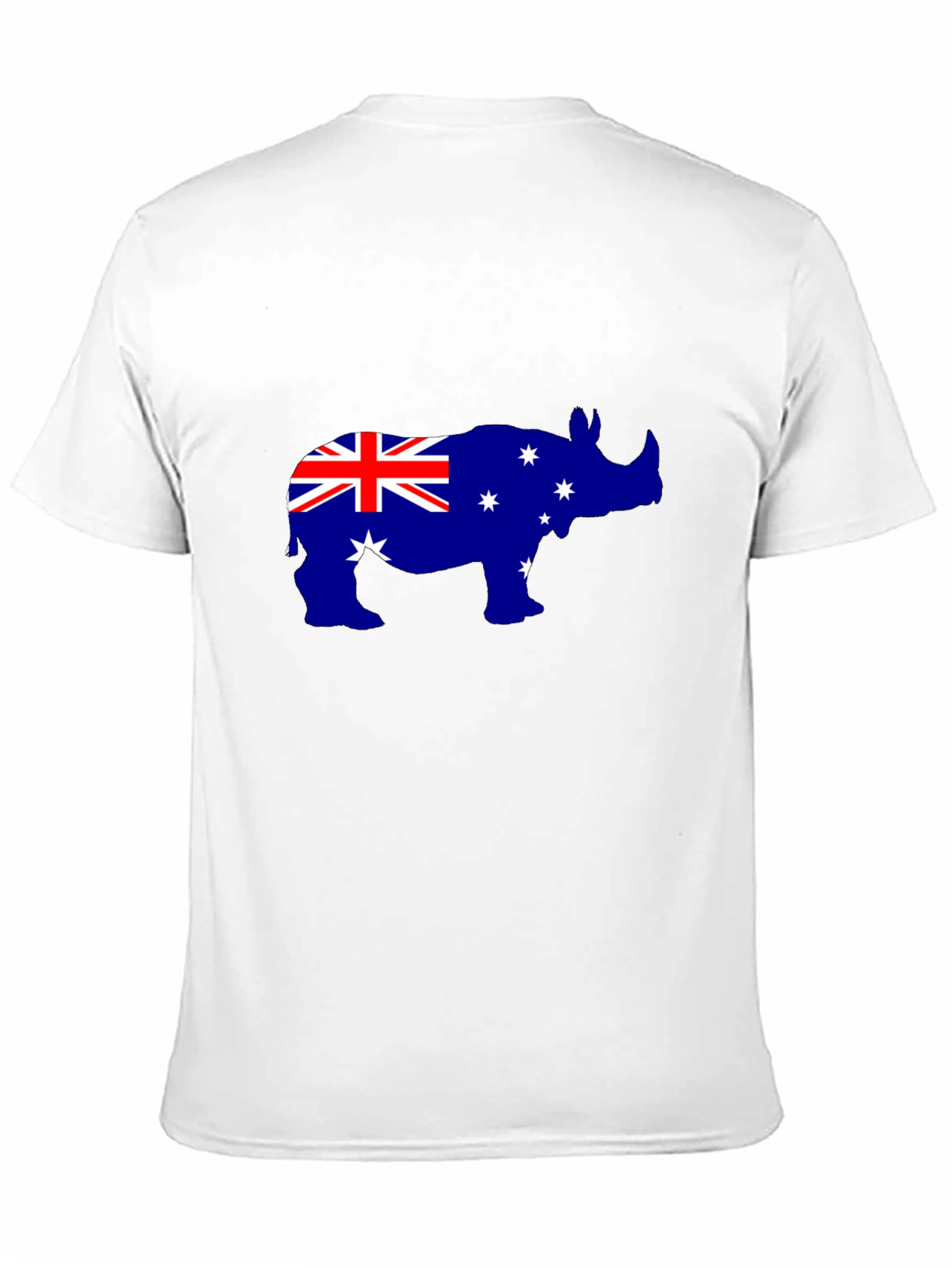 Australian Flag Rhino Black T-Shirt