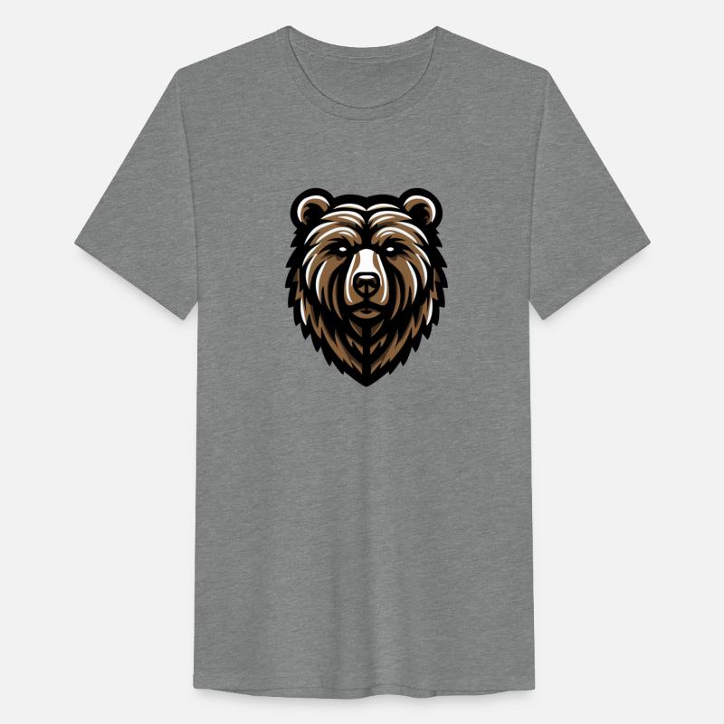 Brown Grizzly Bear Head Design