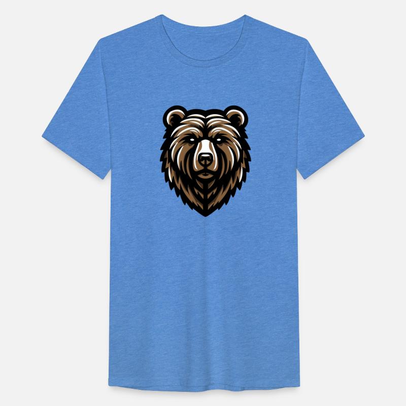 Brown Grizzly Bear Head Design