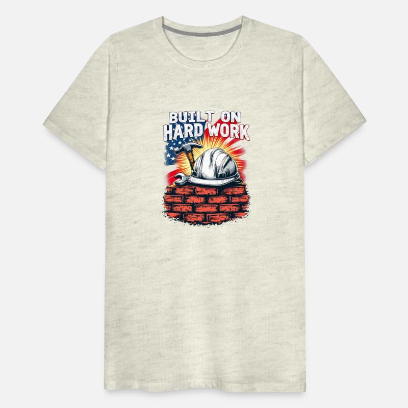 Built On Hard Work USA America Pride with Helmet