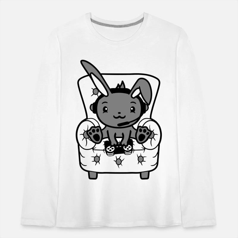 Bunny Plays Controller Console Headset Gamer Nerd