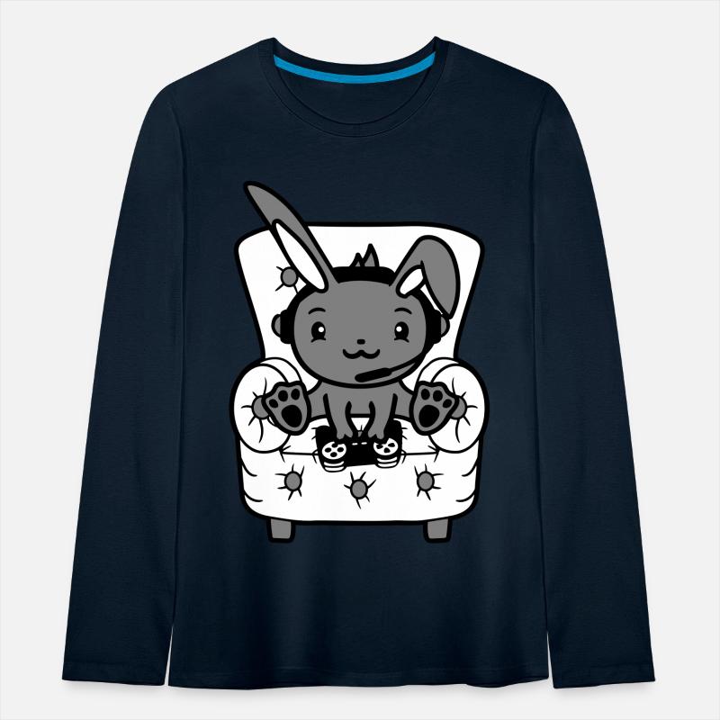 Bunny Plays Controller Console Headset Gamer Nerd