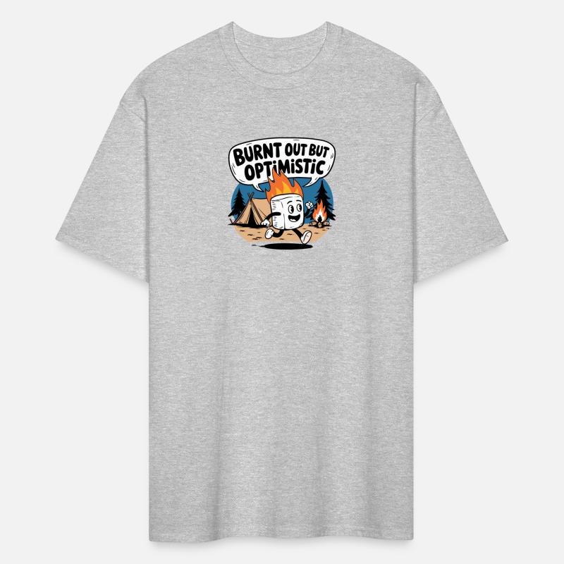 Burnt Out But Optimistic Marshmallow Cartoon