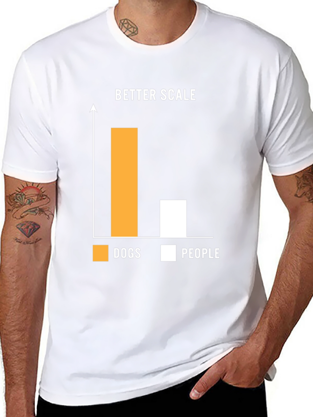 Better Scale Dogs vs People Funny Graphic T-Shirt