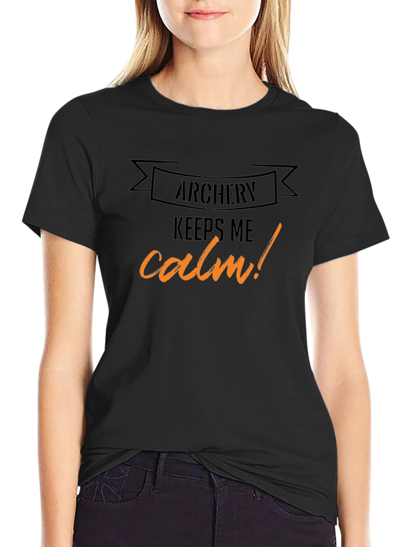 Archery Keeps Me Calm T-Shirt - Black