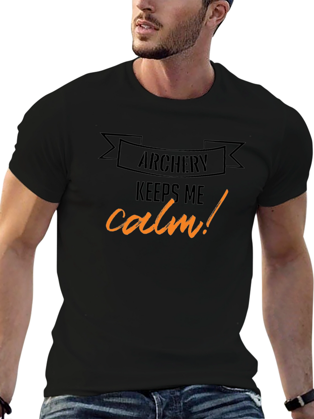 Archery Keeps Me Calm T-Shirt - Black
