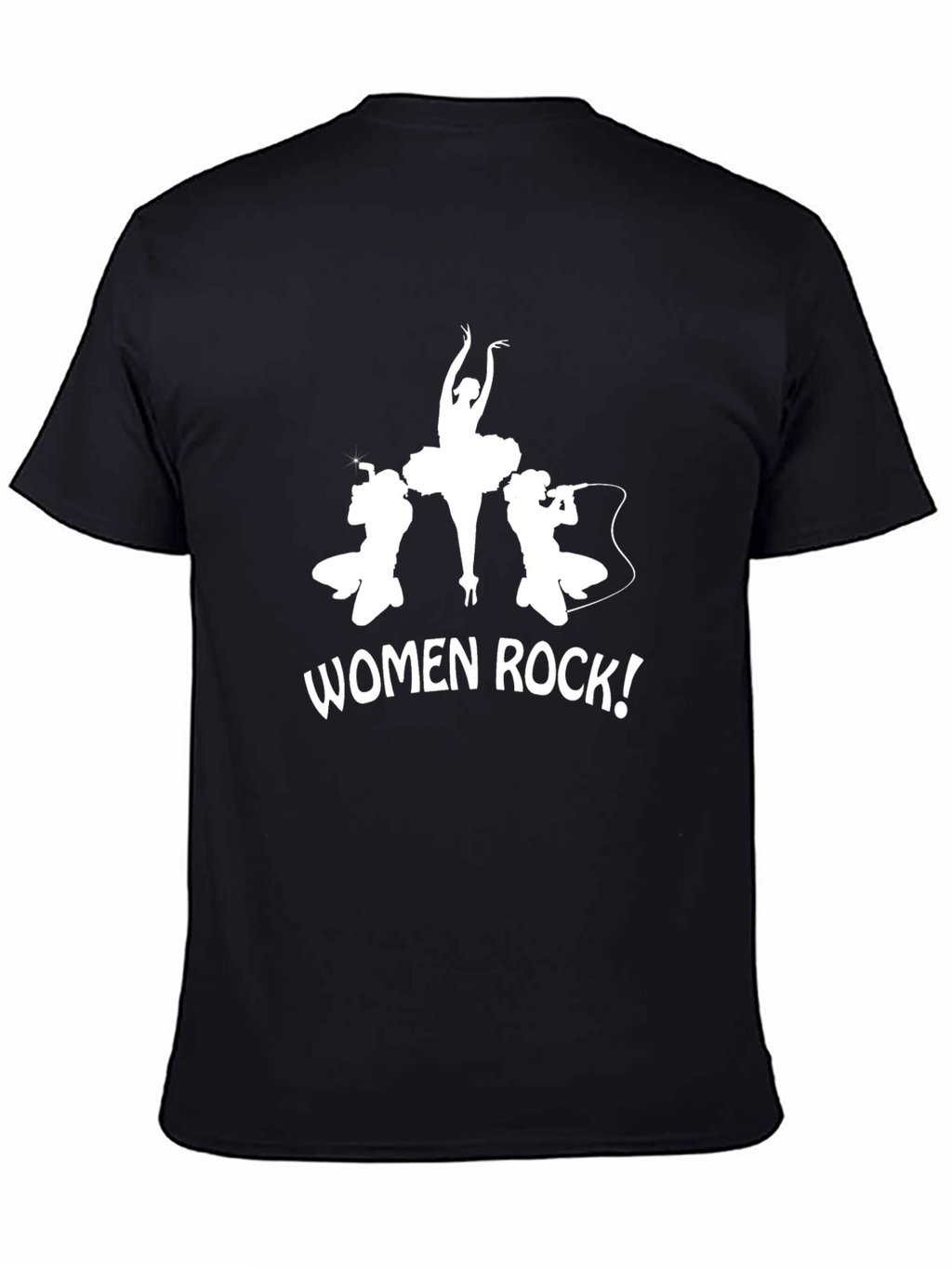 Women Rock T-Shirt - Ballerina & Rocker Design