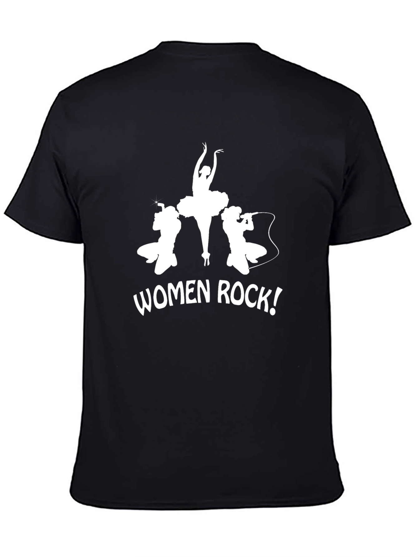 Women Rock T-Shirt - Ballerina & Rocker Design