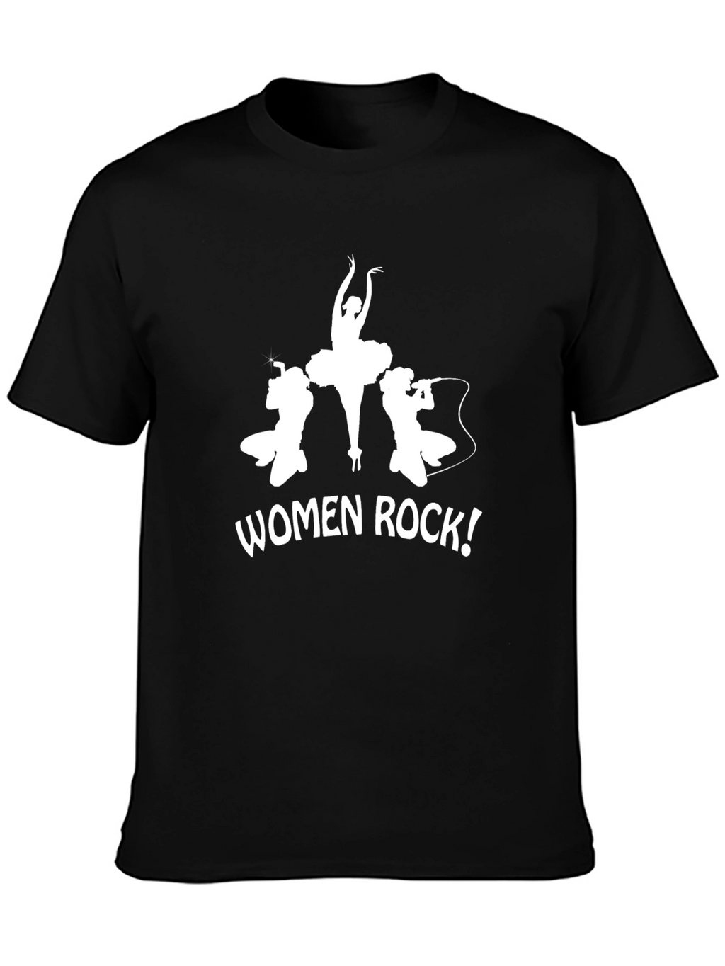 Women Rock T-Shirt - Ballerina & Rocker Design