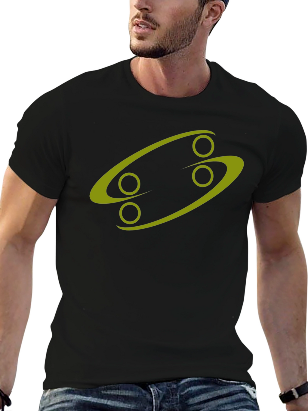 Abstract Graphic Print Mens T-Shirt