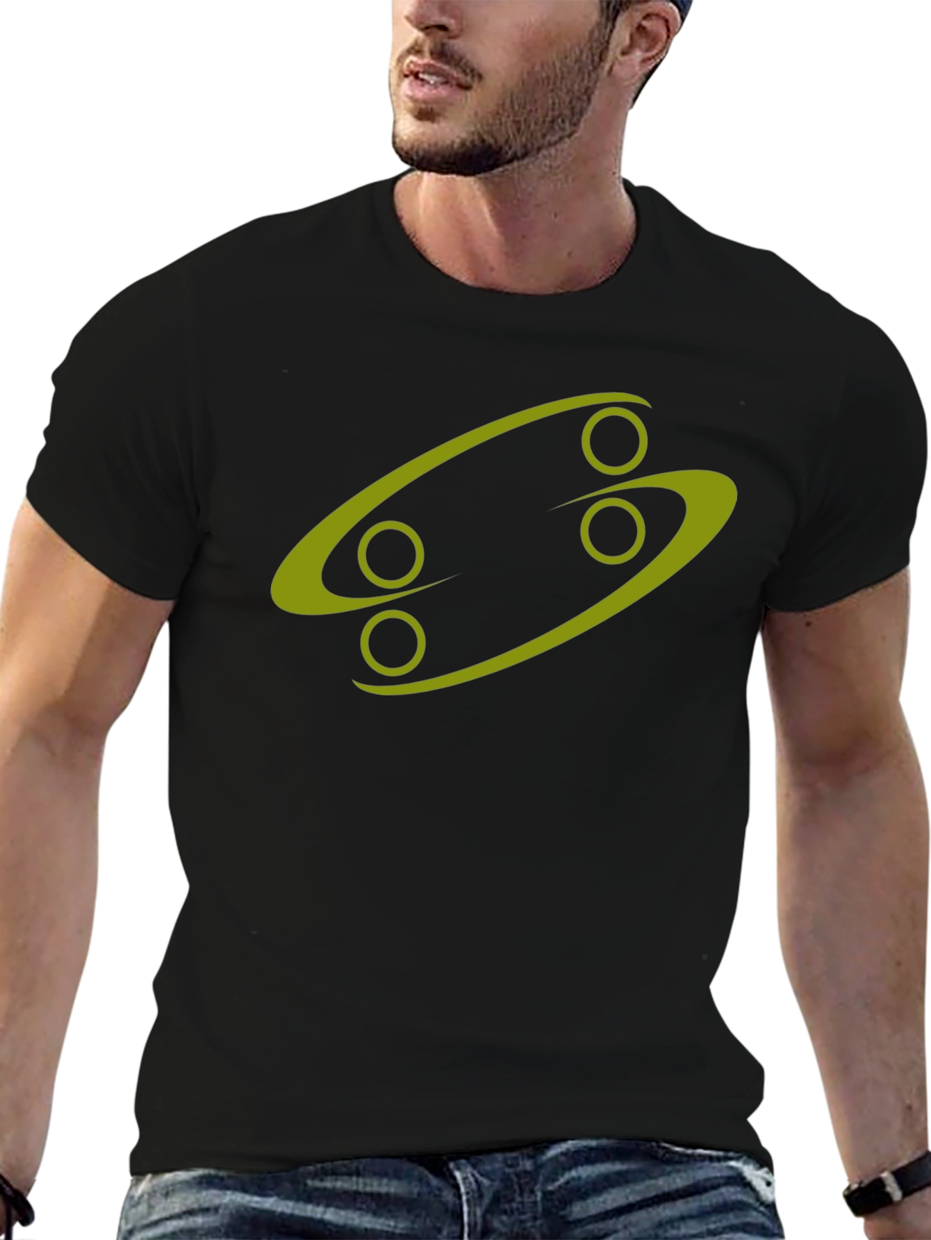 Abstract Graphic Print Mens T-Shirt