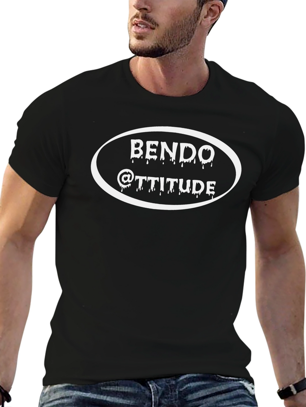 BENDO @TTITUDE Black Graphic Tee