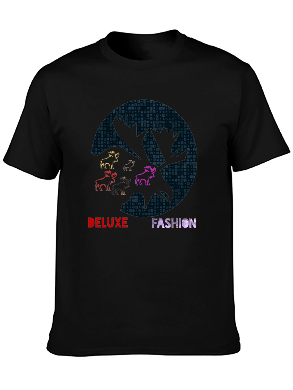 Deluxe Fashion Graphic Print Black T-Shirt