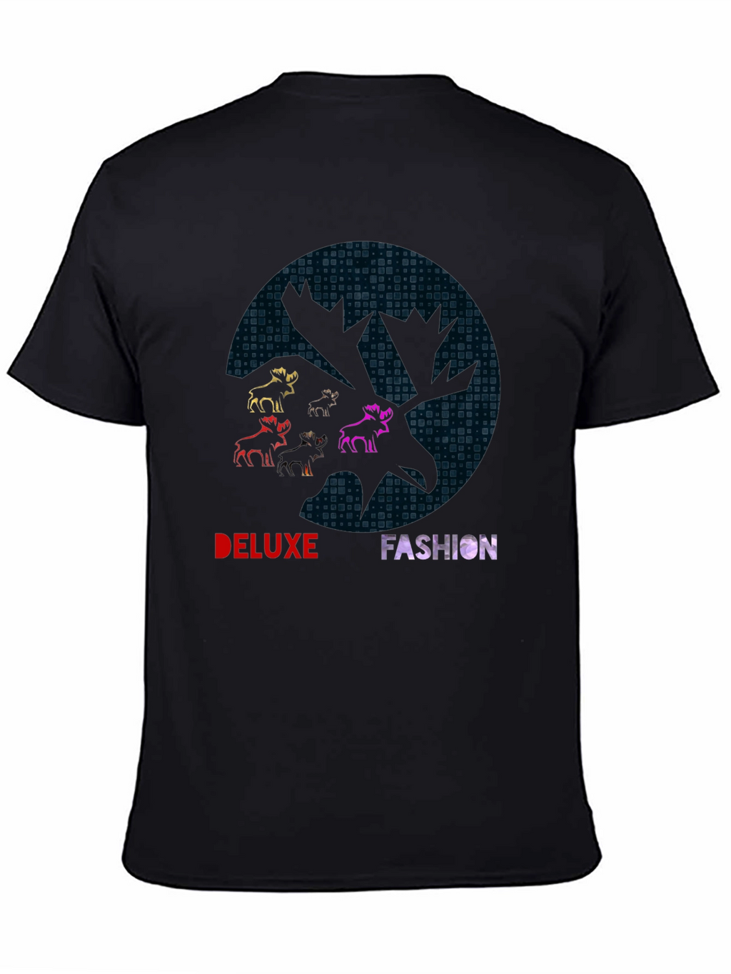 Deluxe Fashion Graphic Print Black T-Shirt