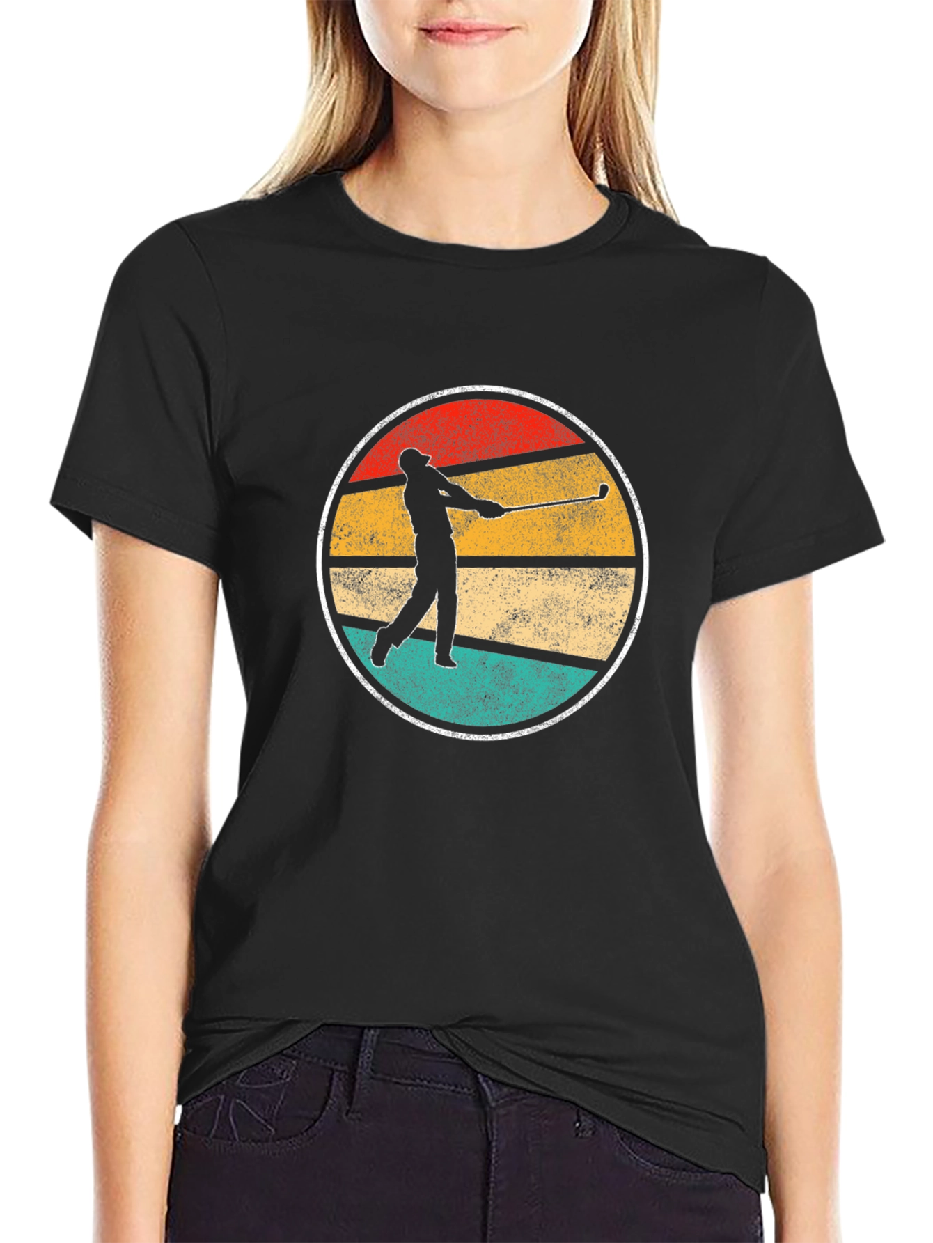 Vintage Golfer Graphic Tee - Retro Style