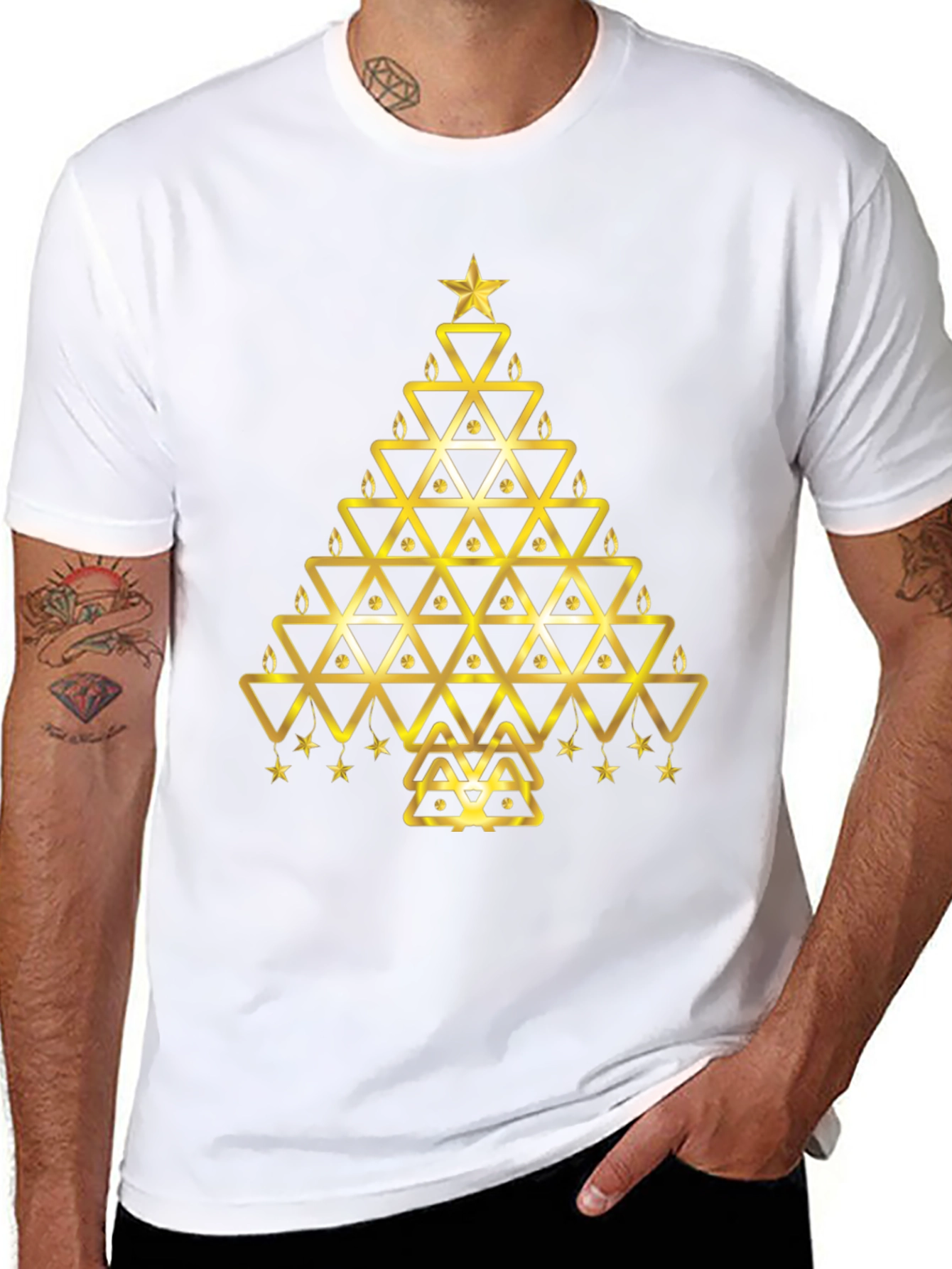 Golden Triangle Christmas Tree Graphic Tee
