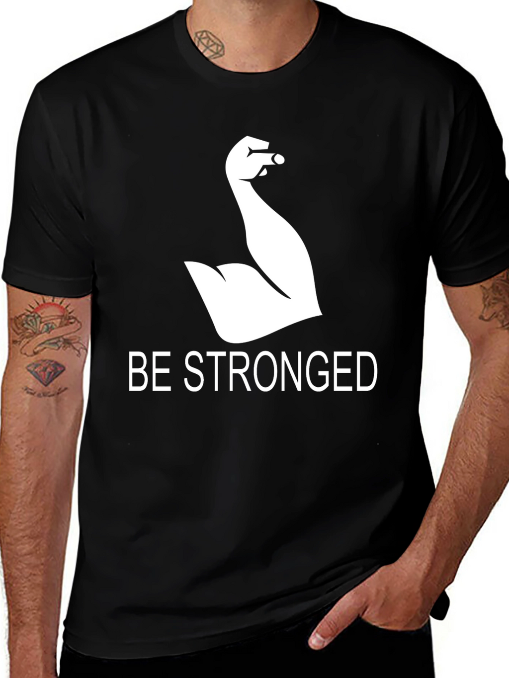 Be Stronged Graphic T-Shirt - Black