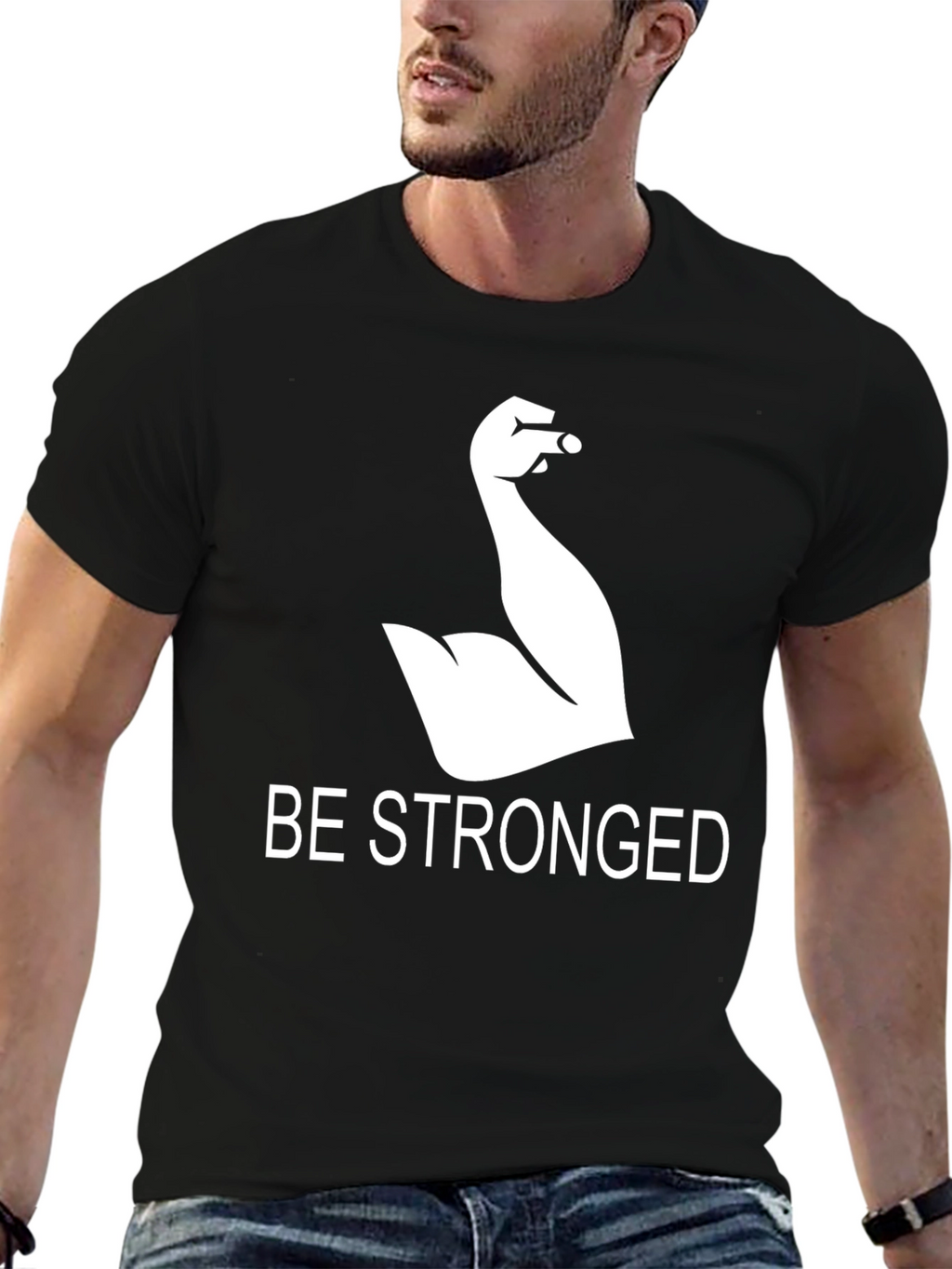 Be Stronged Graphic T-Shirt - Black