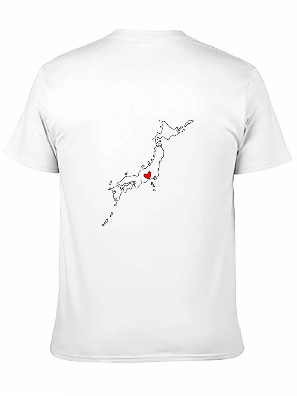 Japan Map Heart Graphic T-Shirt