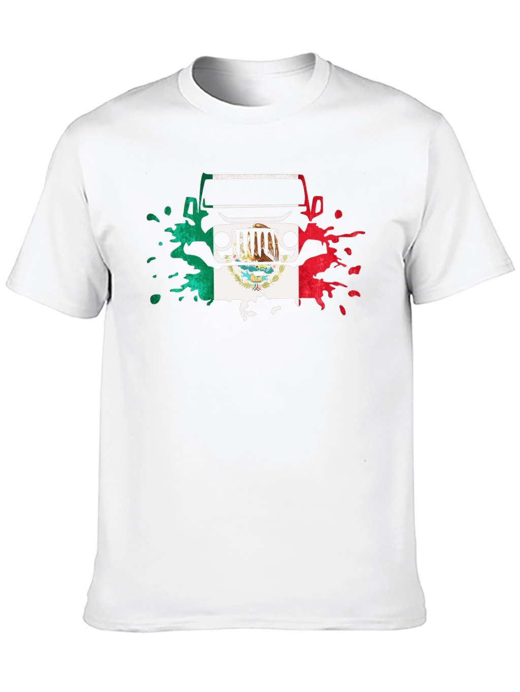 Mexican Flag Jeep T-Shirt - Black