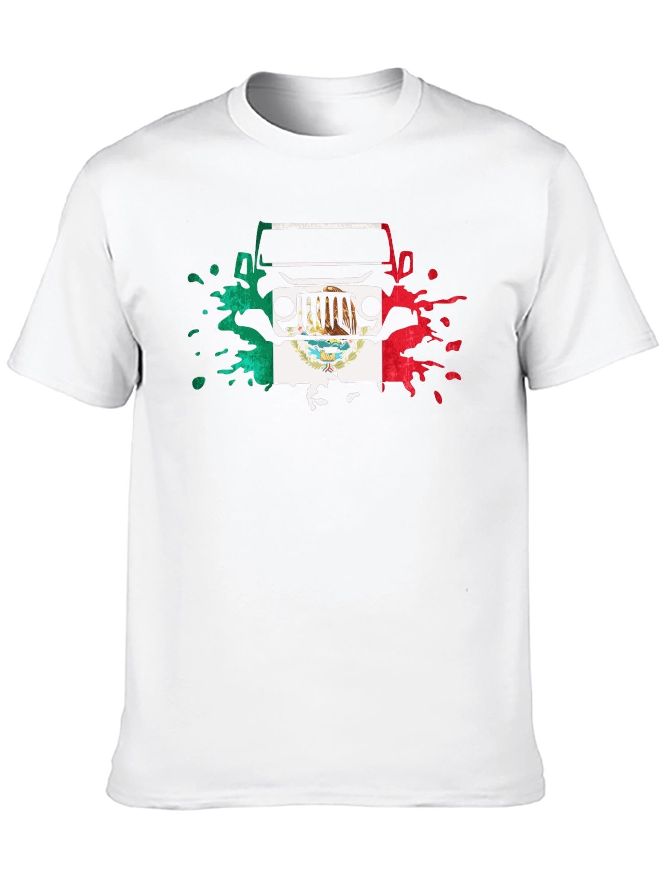 Mexican Flag Jeep T-Shirt - Black