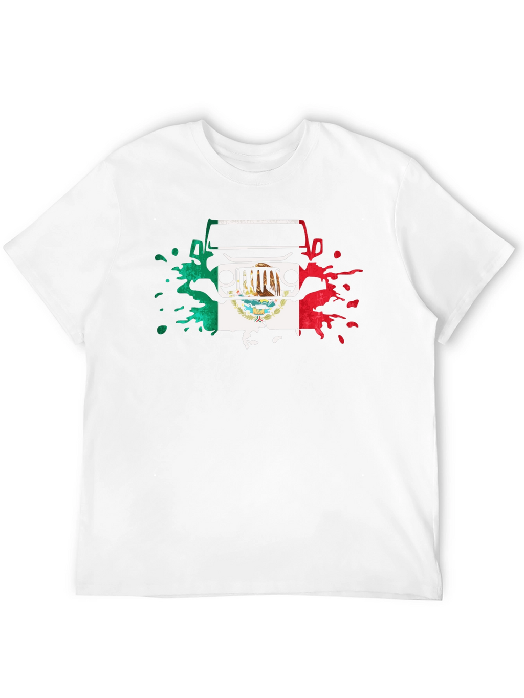 Mexican Flag Jeep T-Shirt - Black