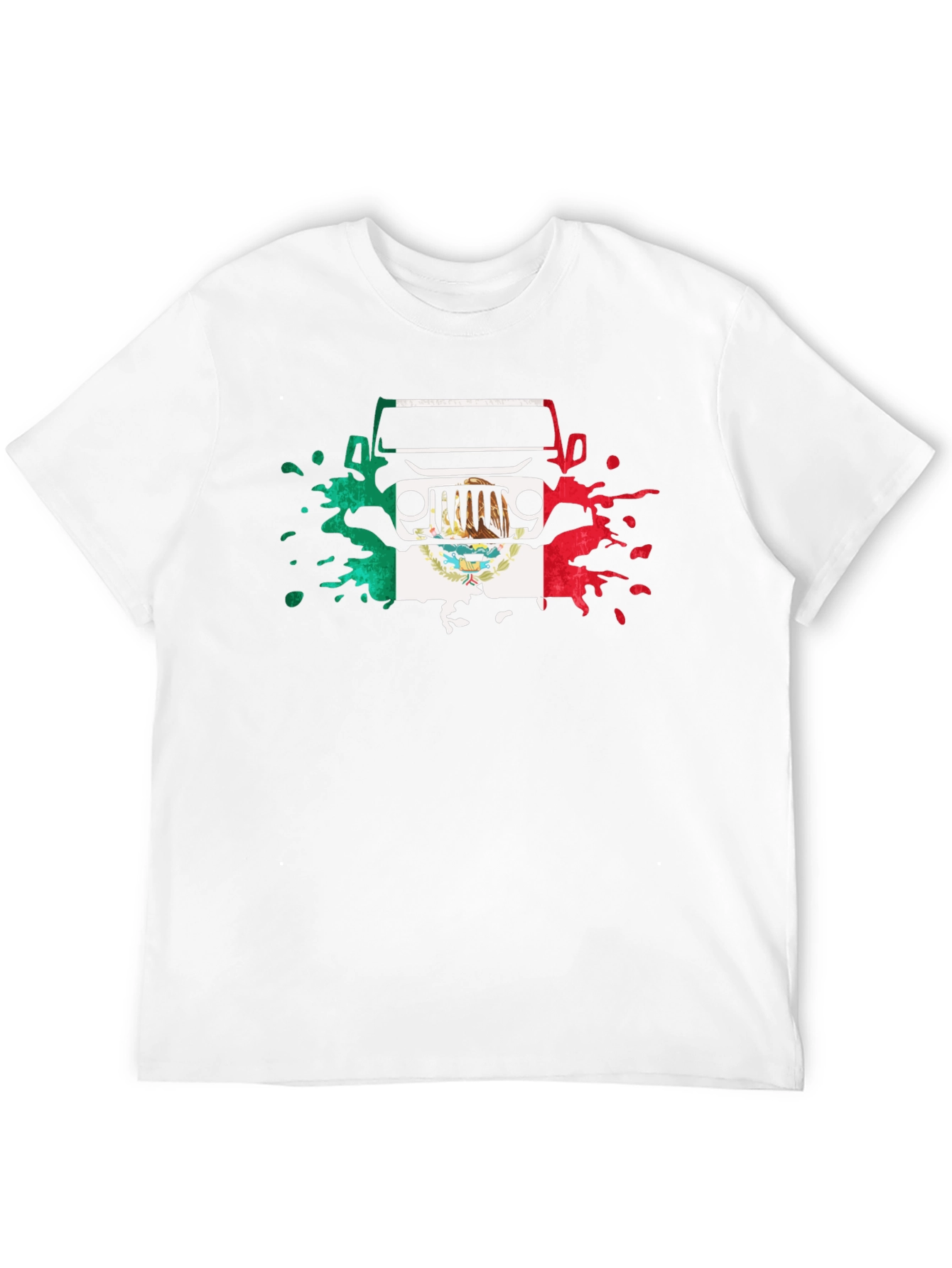 Mexican Flag Jeep T-Shirt - Black
