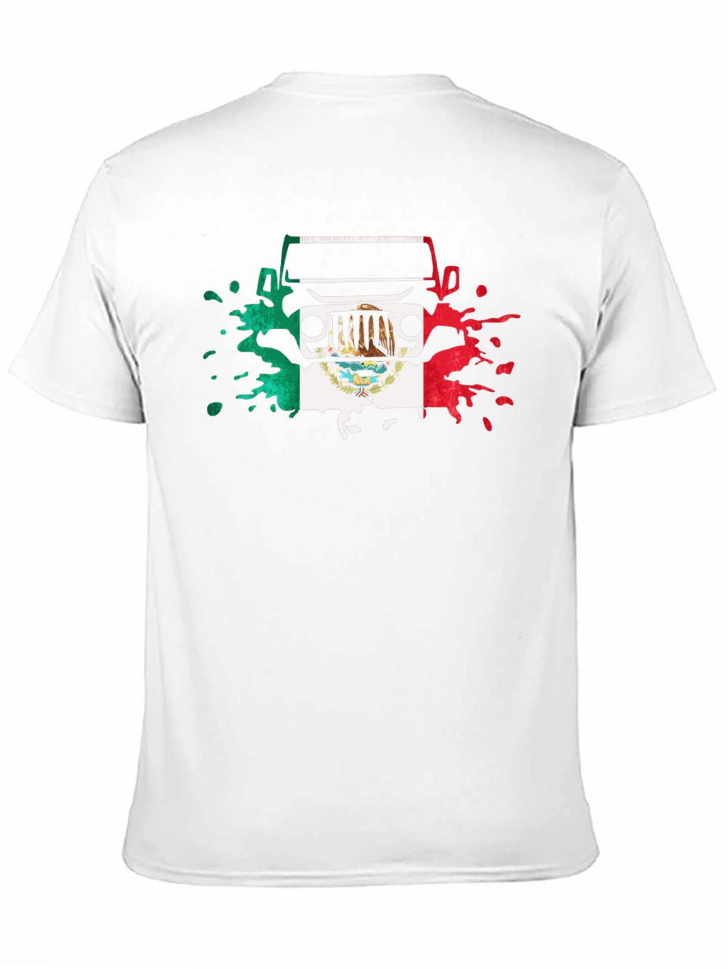 Mexican Flag Jeep T-Shirt - Black